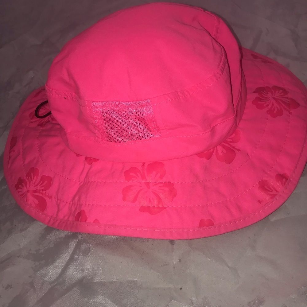 Sun Protection Zone Neon Coral Pink Summer Fishing Hat - Picture 6 of 13